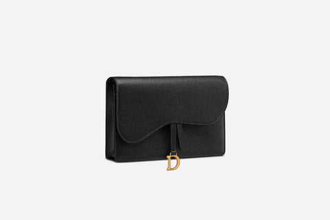 Dior Saddle pouch black grained calfskin