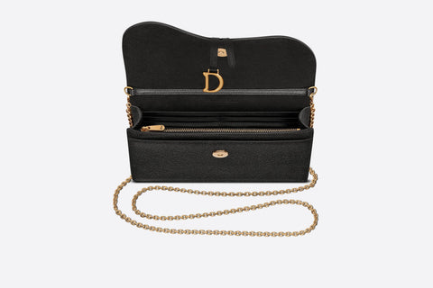 Dior Saddle pouch black grained calfskin
