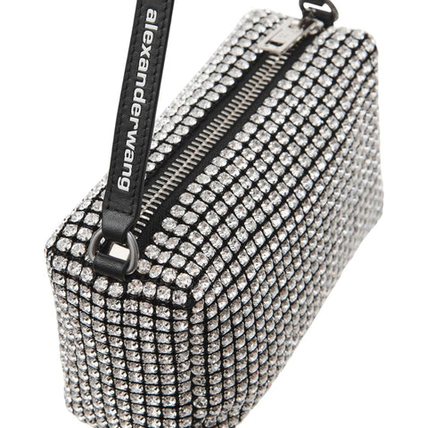 Alexander Wang Heiress Pouch Rhinestone Mesh