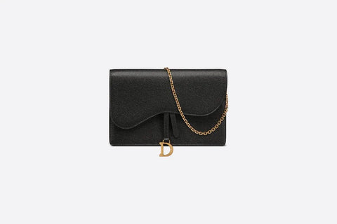 Dior Saddle pouch black grained calfskin
